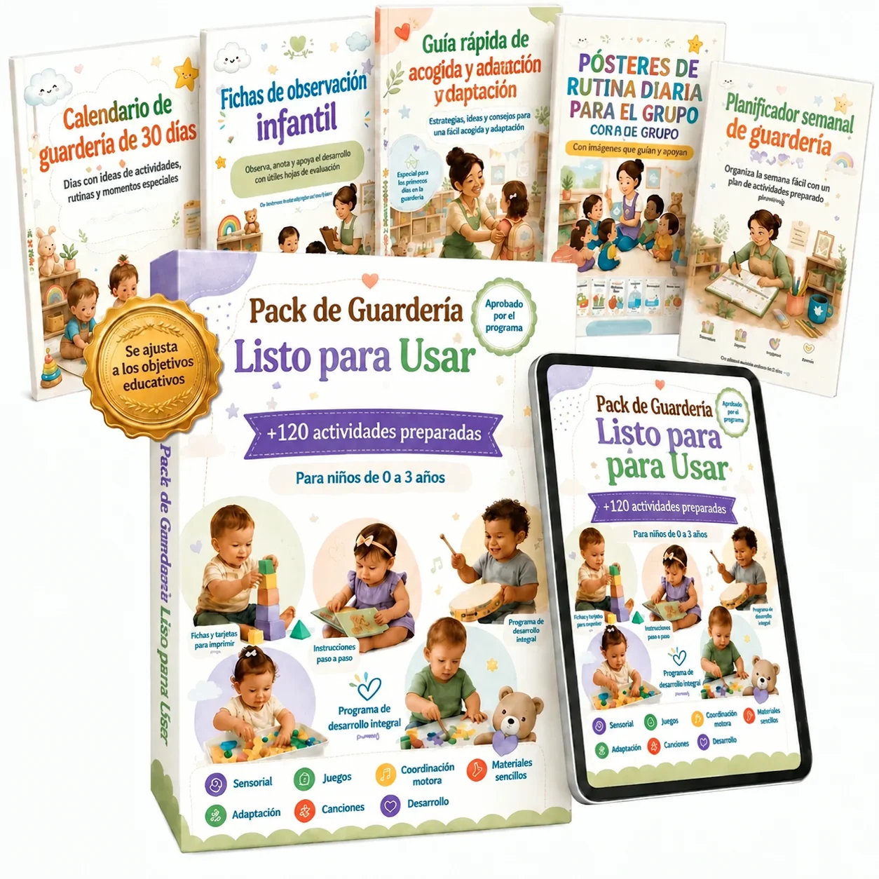 Pack Completo para Guarderías: portada y materiales extra
